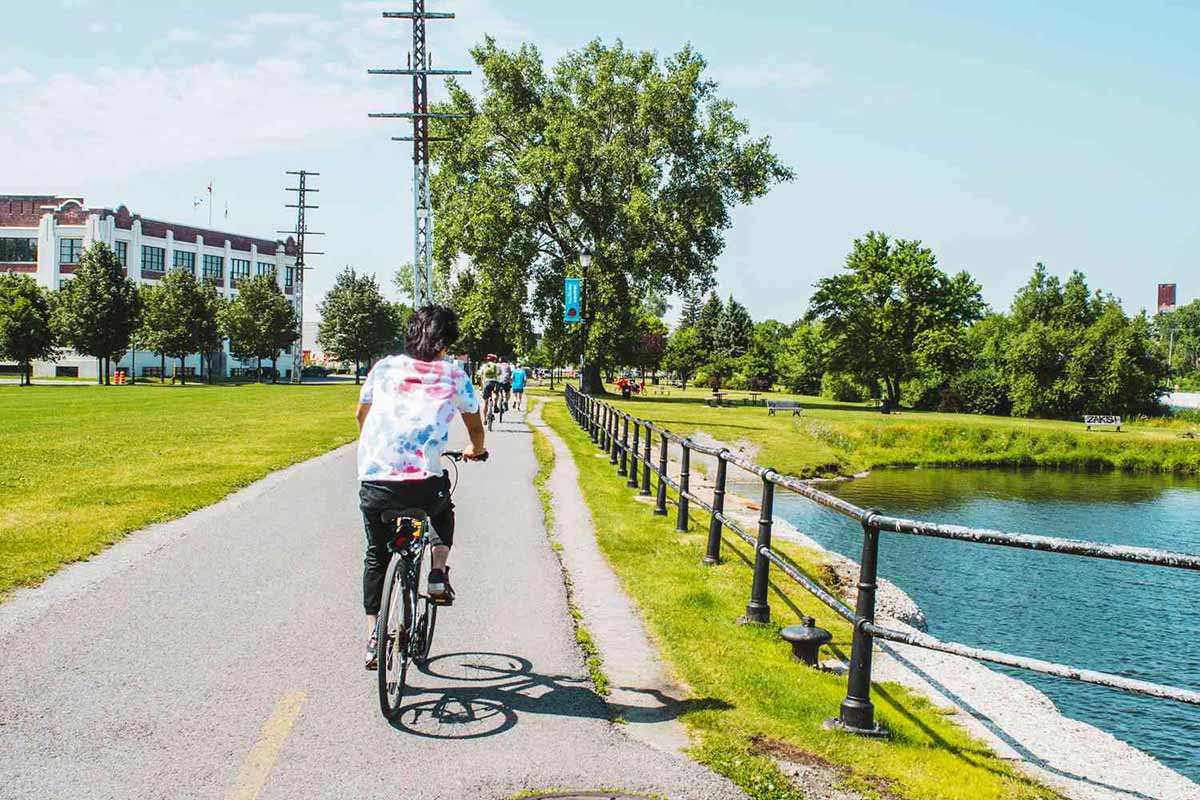 Cycle along the Lachine Canal